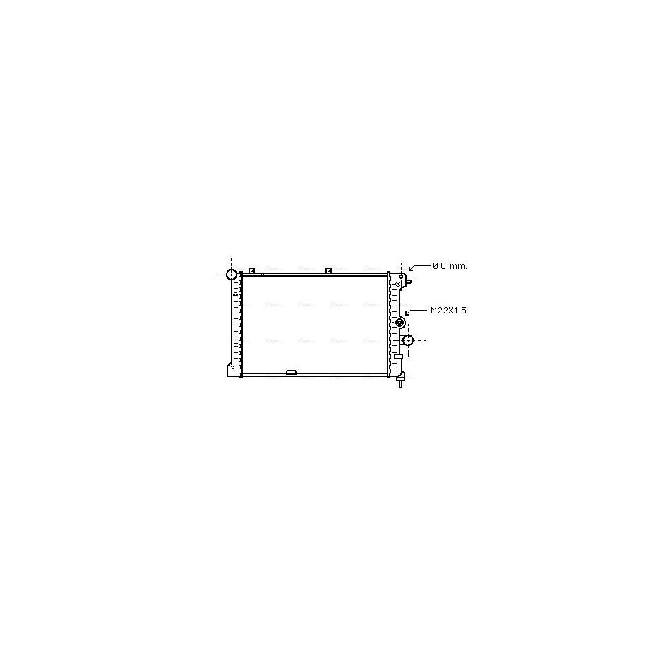 Radiator - Engine Cooling - AVA OL2168