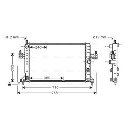 Radiator - Engine Cooling - AVA OL2305