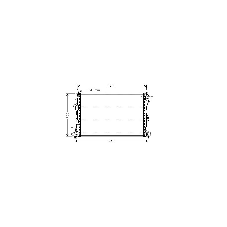Radiator - Engine Cooling - AVA OL2338