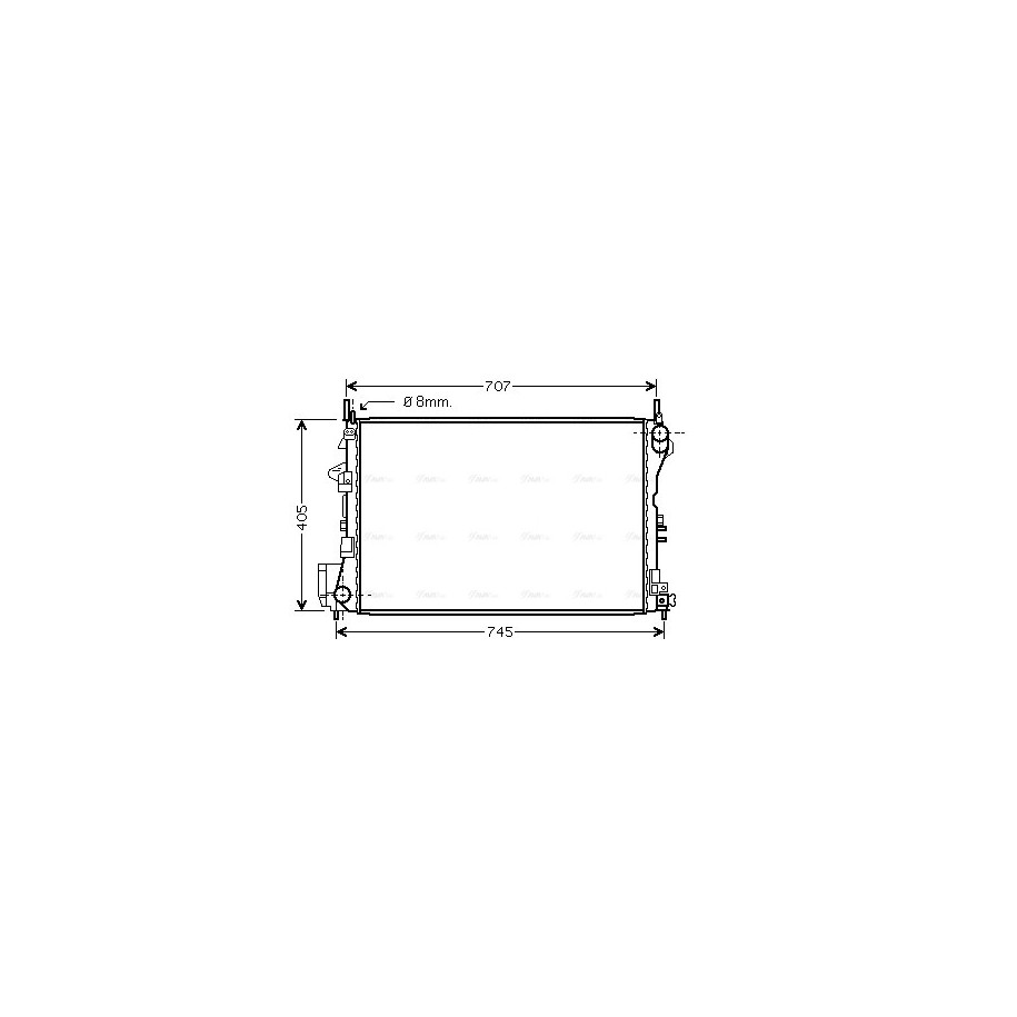 Radiator - Engine Cooling - AVA OL2339