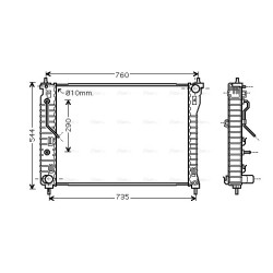 Radiator - Engine Cooling - AVA OL2434