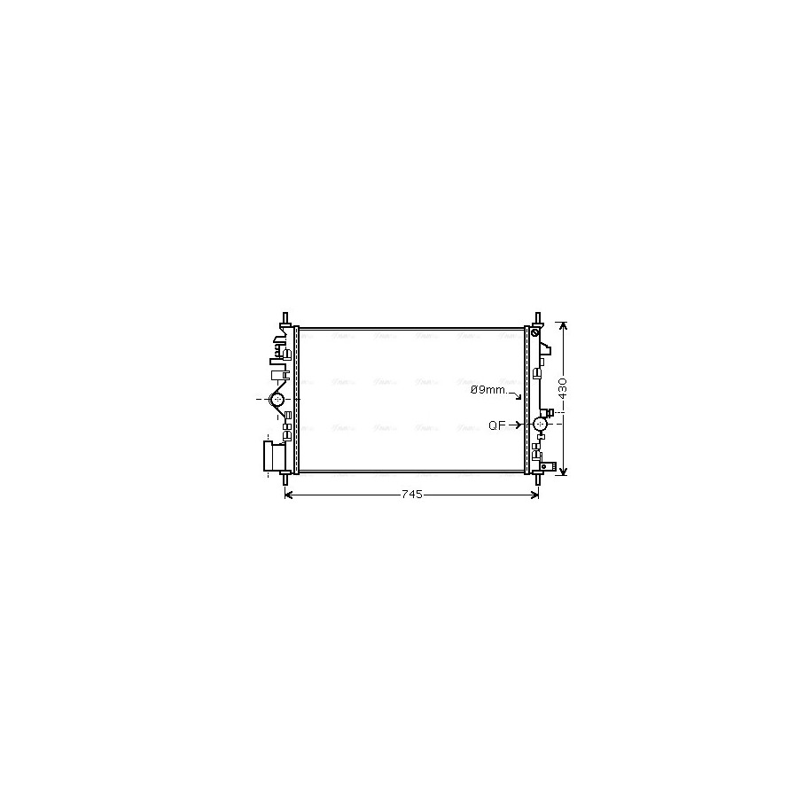 Radiator - Engine Cooling - AVA OL2468