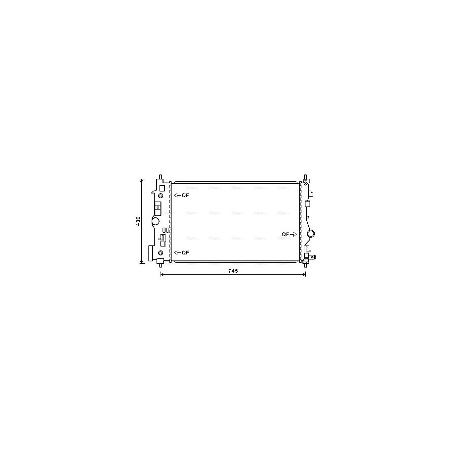 Radiator - Engine Cooling - AVA OL2547