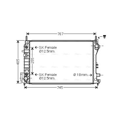Radiator - Engine Cooling - AVA OL2559