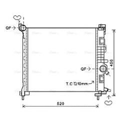 Radiator - Engine Cooling - AVA OL2562