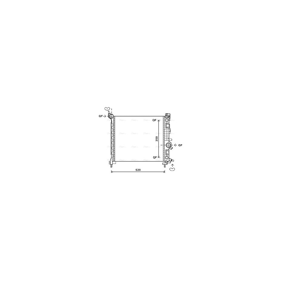 Radiator - Engine Cooling - AVA OL2567