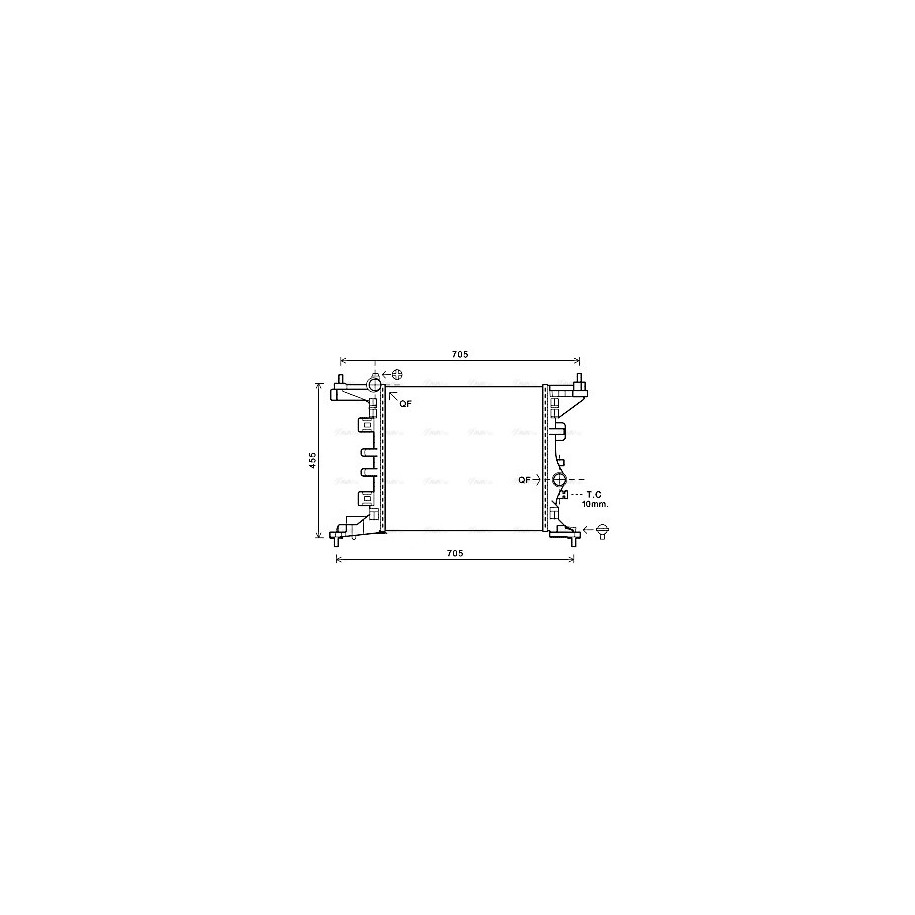 Radiator - Engine Cooling - AVA OL2568