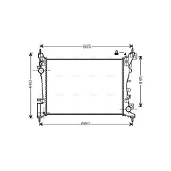 Radiator - Engine Cooling - AVA OL2574
