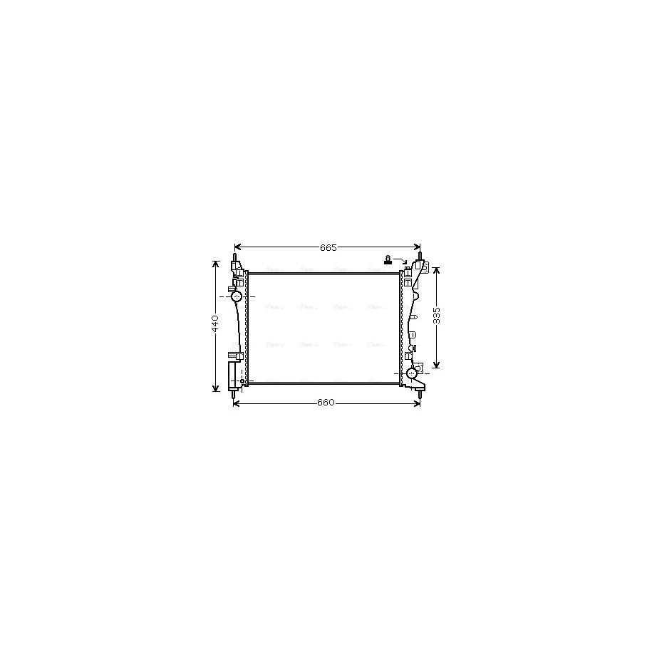 Radiator - Engine Cooling - AVA OL2574