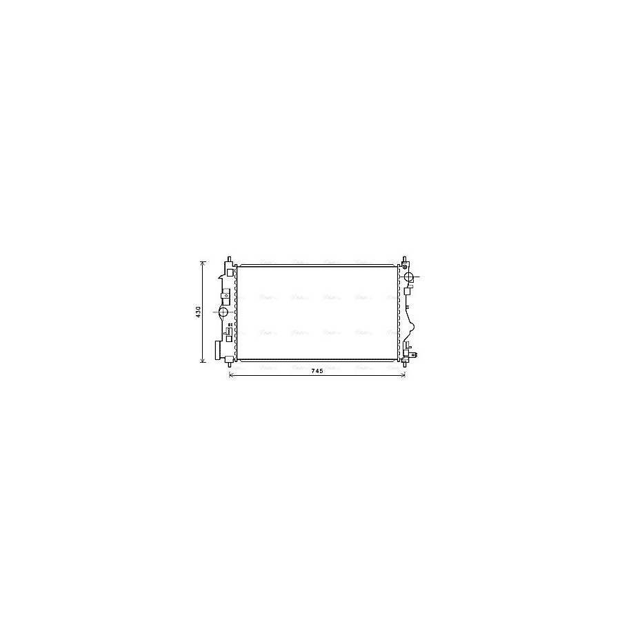 Radiator - Engine Cooling - AVA OL2599