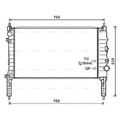 Radiator - Engine Cooling - AVA OL2654