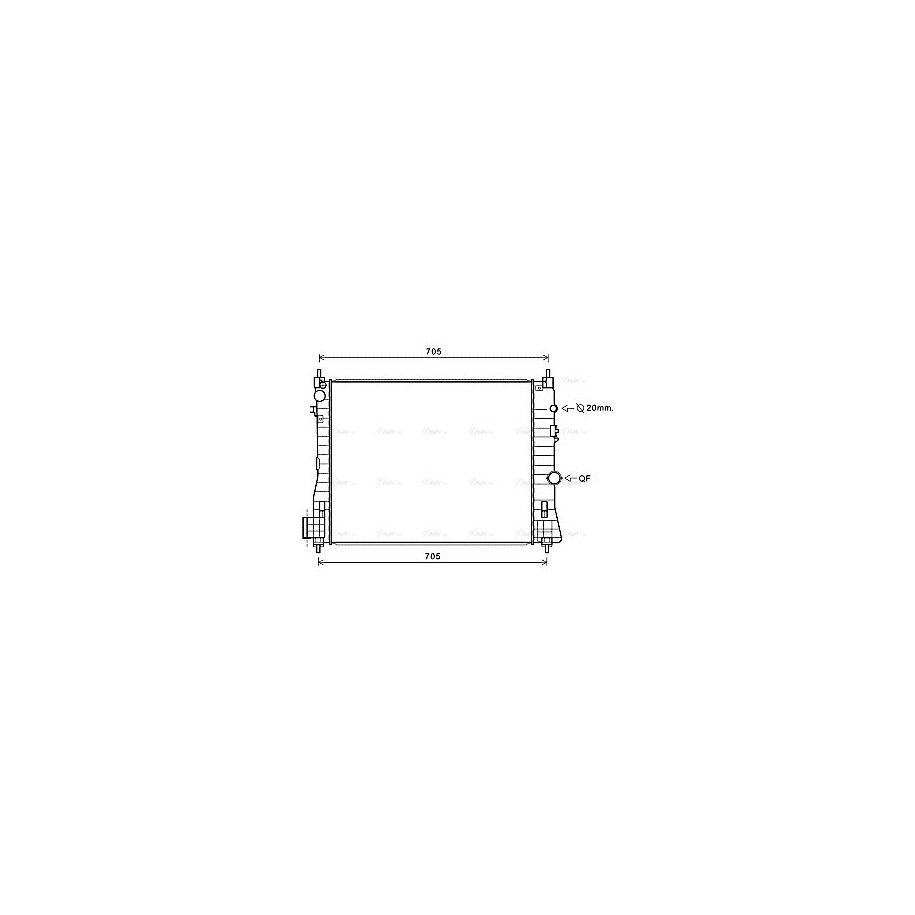 Radiator - Engine Cooling - AVA OL2665