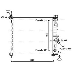 Radiator - Engine Cooling - AVA OL2681
