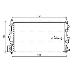 Radiator - Engine Cooling - AVA OL2683