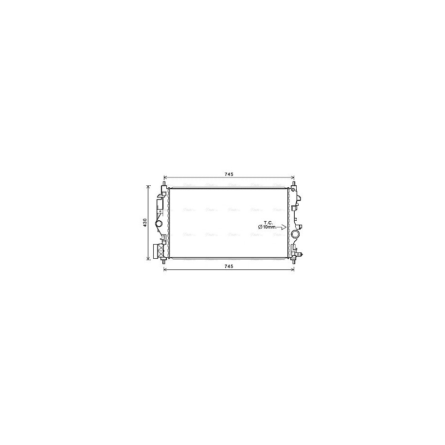 Radiator - Engine Cooling - AVA OL2683