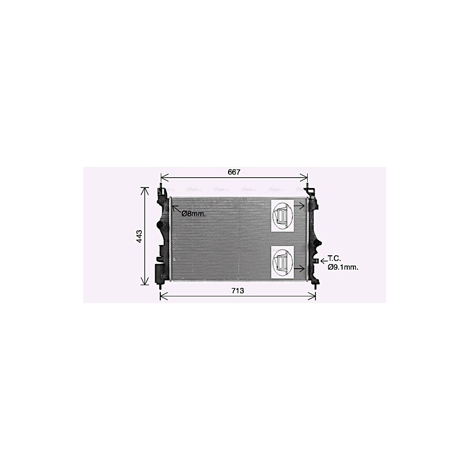 Radiator - Engine Cooling - AVA OL2699
