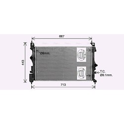 Radiator - Engine Cooling - AVA OL2700