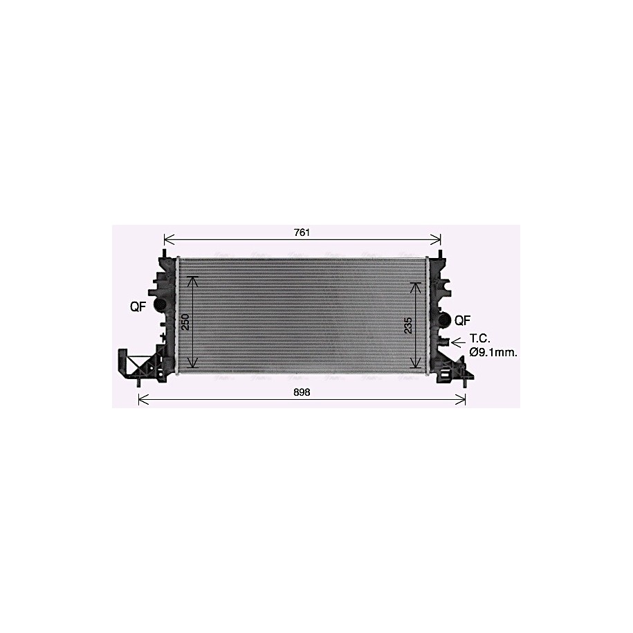 Radiator - Engine Cooling - AVA OL2703
