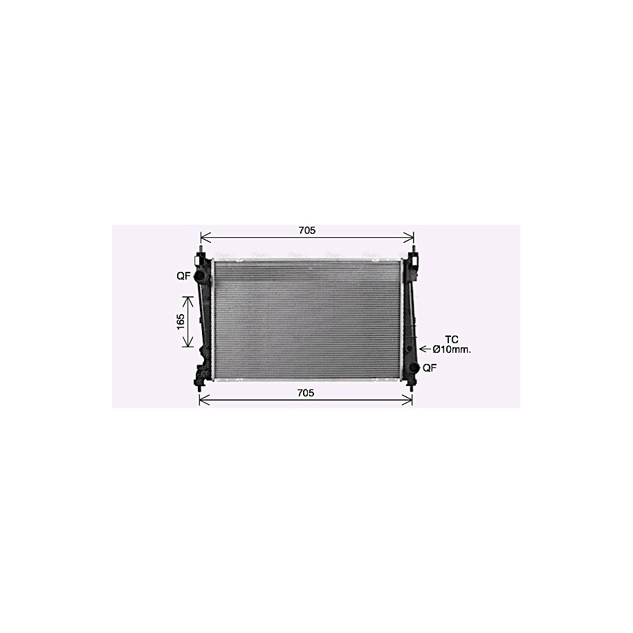 Radiator - Engine Cooling - AVA OL2721