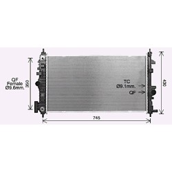 Radiator - Engine Cooling - AVA OL2726