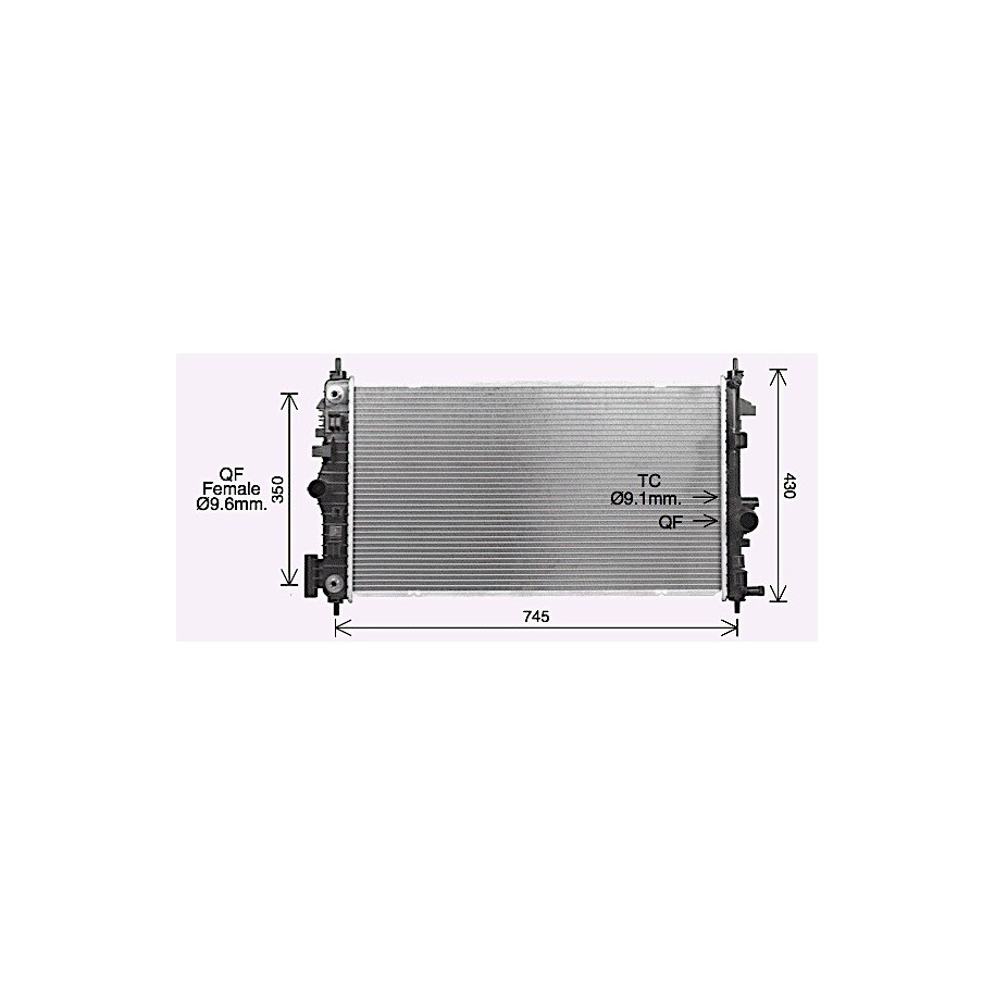 Radiator - Engine Cooling - AVA OL2726