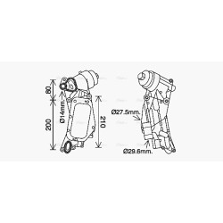 Engine Oil Cooler - AVA OL3684H