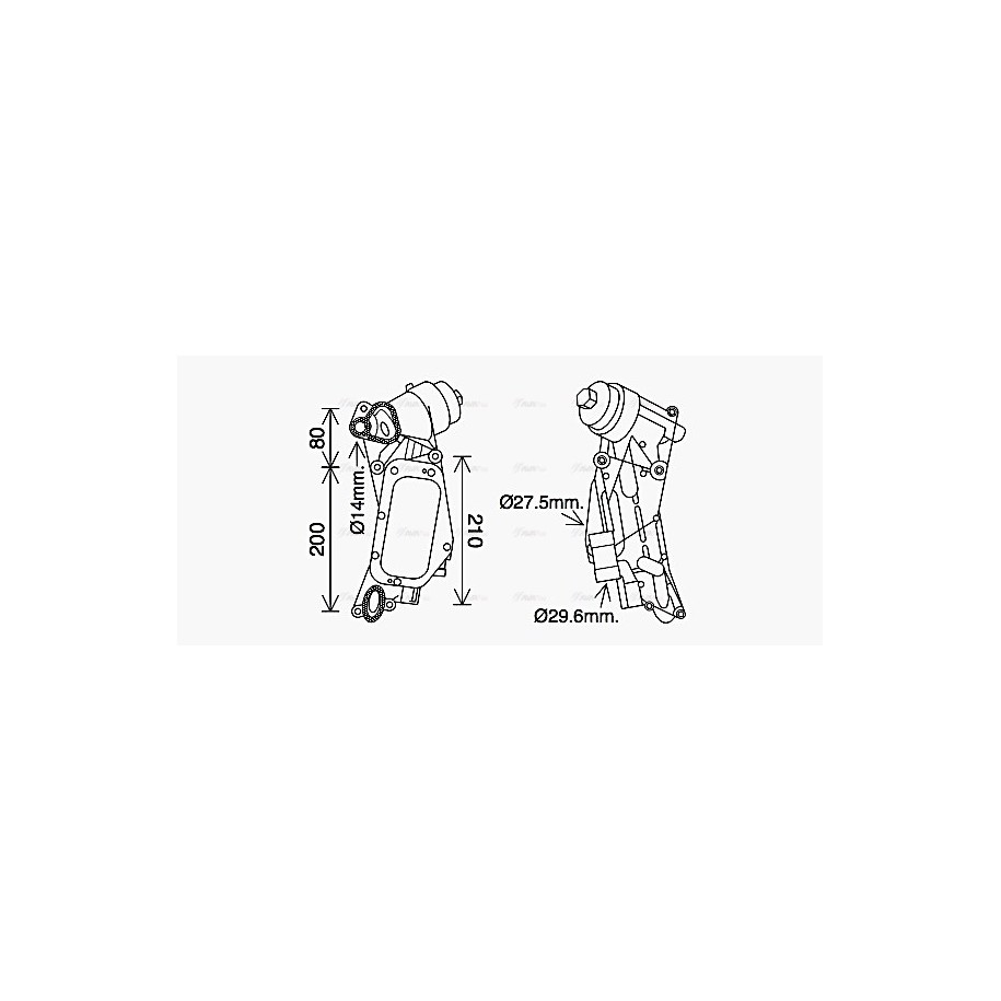 Engine Oil Cooler - AVA OL3684H