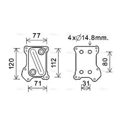 Engine Oil Cooler - AVA OL3686