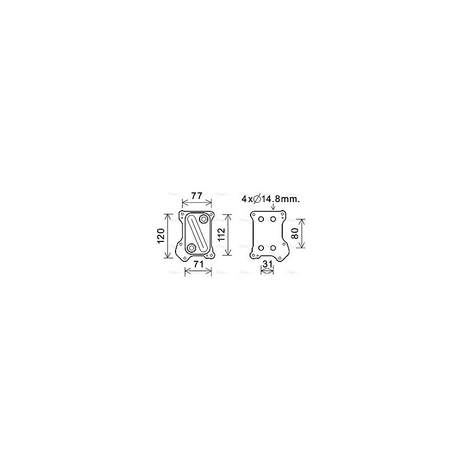 Engine Oil Cooler - AVA OL3686