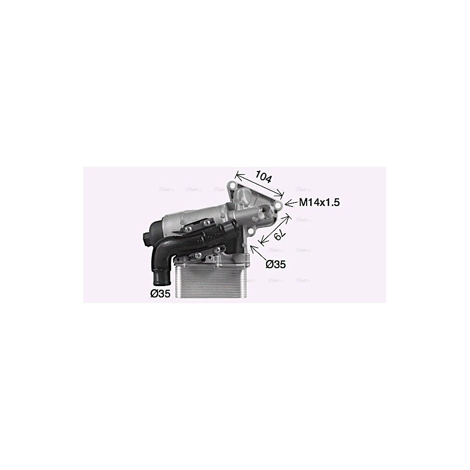 Engine Oil Cooler - AVA OL3710H