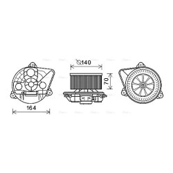 Heater Blower Motor - AVA OL8623