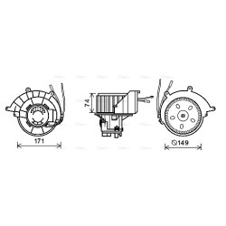 Heater Blower Motor - AVA OL8629