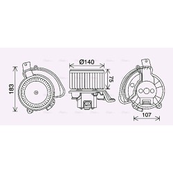 Heater Blower Motor - AVA OL8689