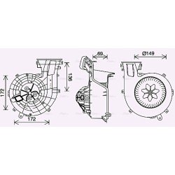 Heater Blower Motor - AVA OL8693