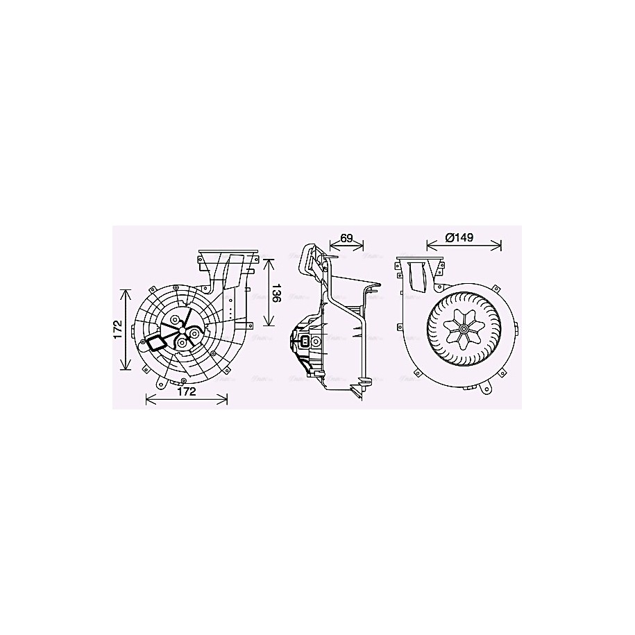 Heater Blower Motor - AVA OL8693