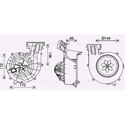Heater Blower Motor - AVA OL8694