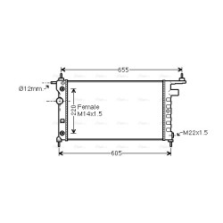 Radiator - Engine Cooling - AVA OLA2184