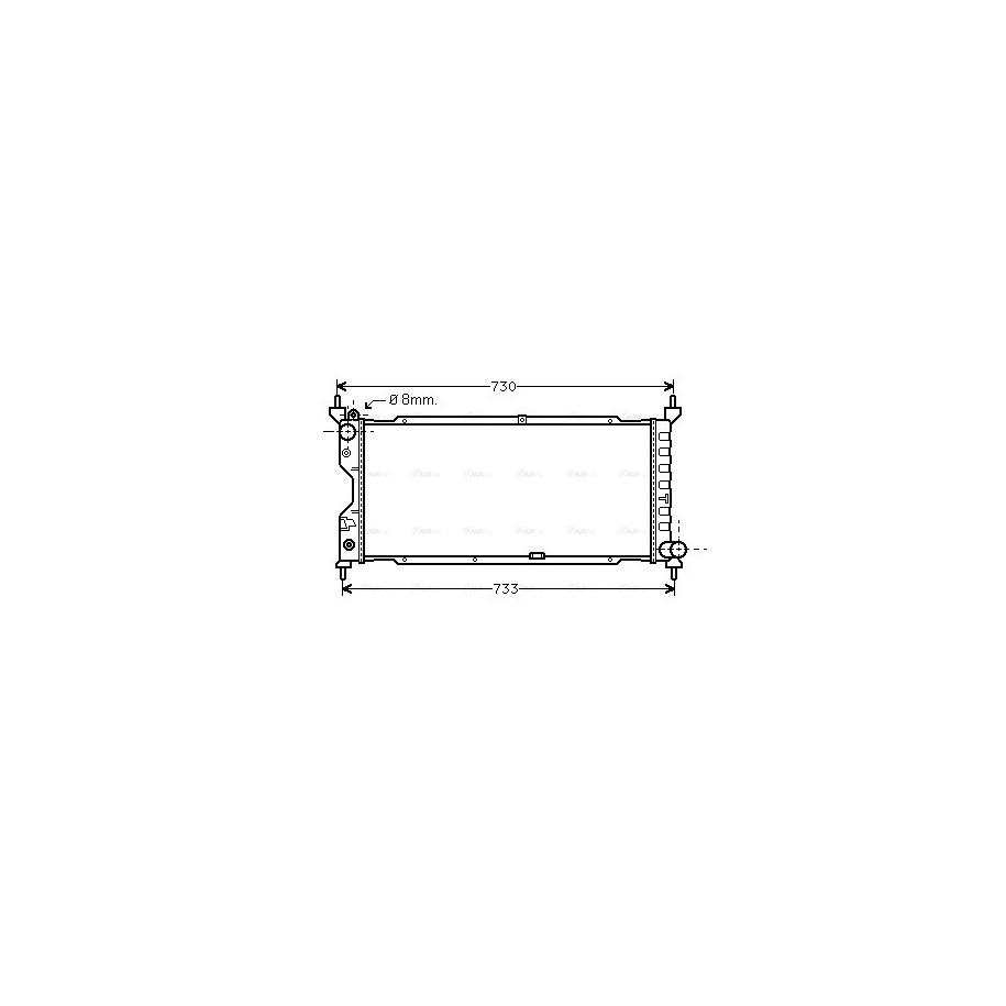Radiator - Engine Cooling - AVA OLA2185