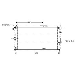 Radiator - Engine Cooling - AVA OLA2190