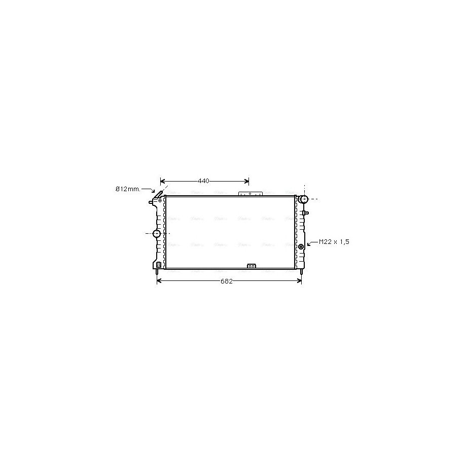 Radiator - Engine Cooling - AVA OLA2190
