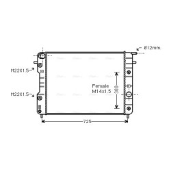 Radiator - Engine Cooling - AVA OLA2202