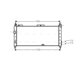 Radiator - Engine Cooling - AVA OLA2203