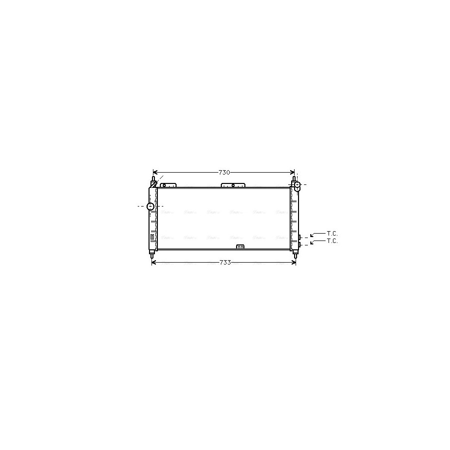 Radiator - Engine Cooling - AVA OLA2203