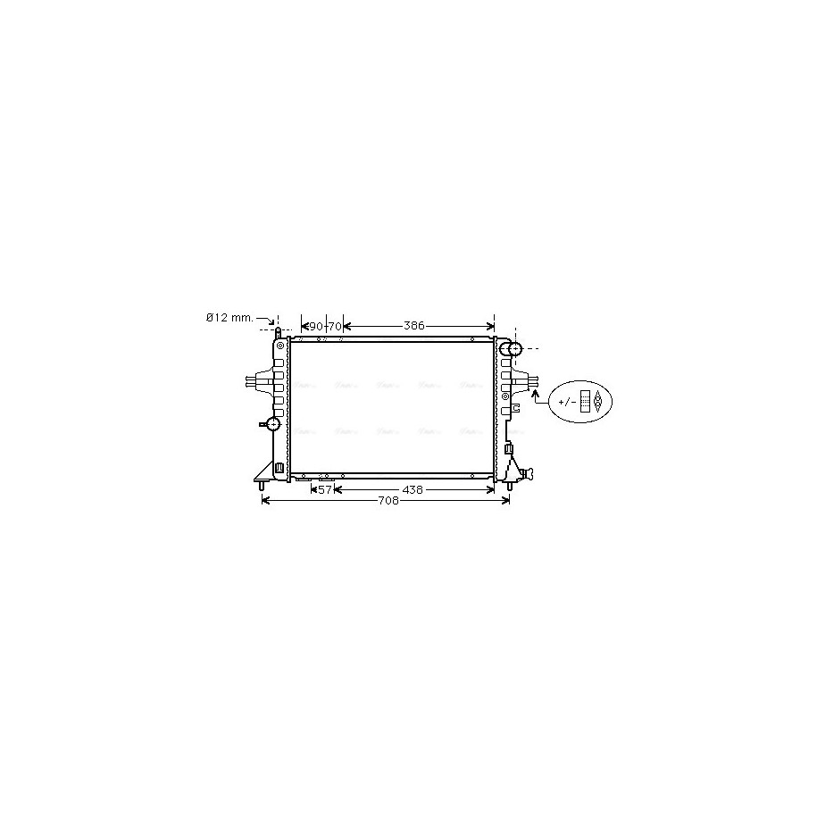 Radiator - Engine Cooling - AVA OLA2252