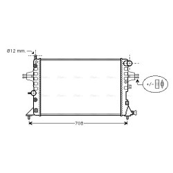 Radiator - Engine Cooling - AVA OLA2254
