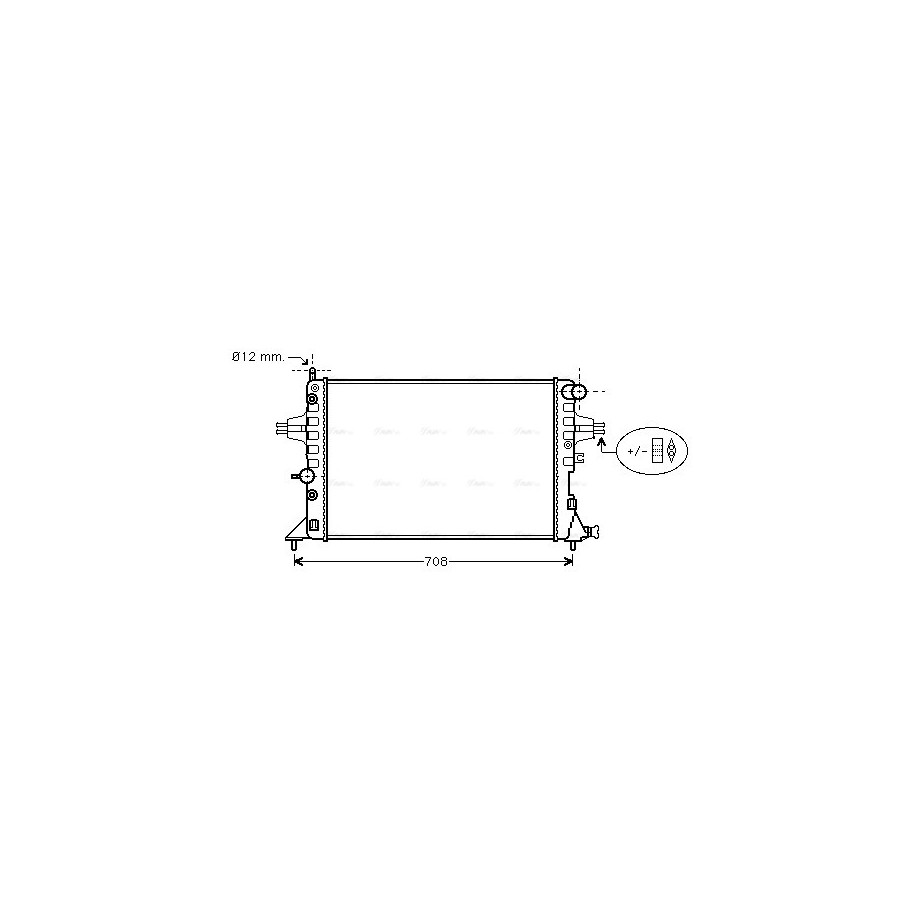 Radiator - Engine Cooling - AVA OLA2254
