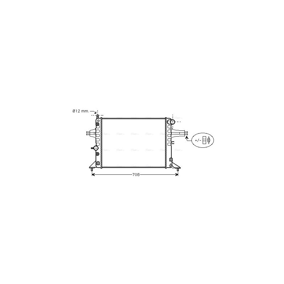Radiator - Engine Cooling - AVA OLA2256