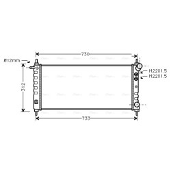Radiator - Engine Cooling - AVA OLA2263