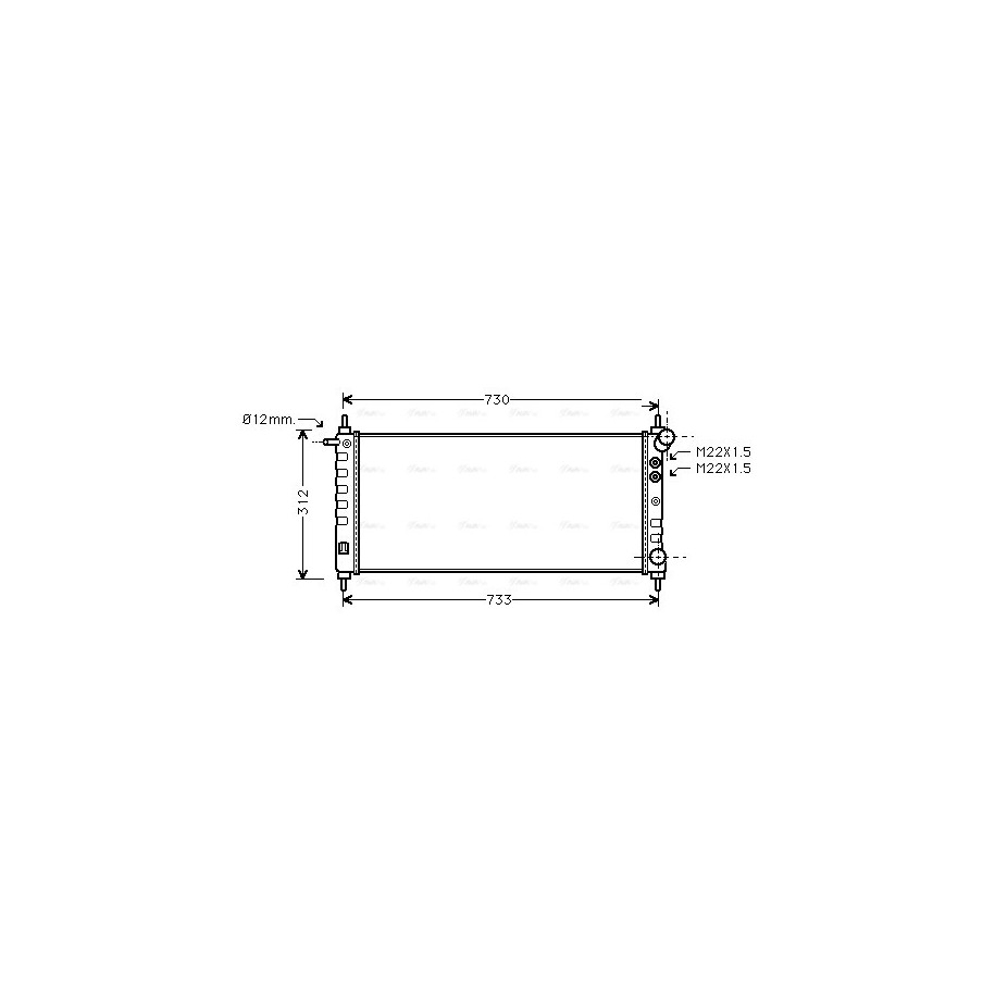 Radiator - Engine Cooling - AVA OLA2263