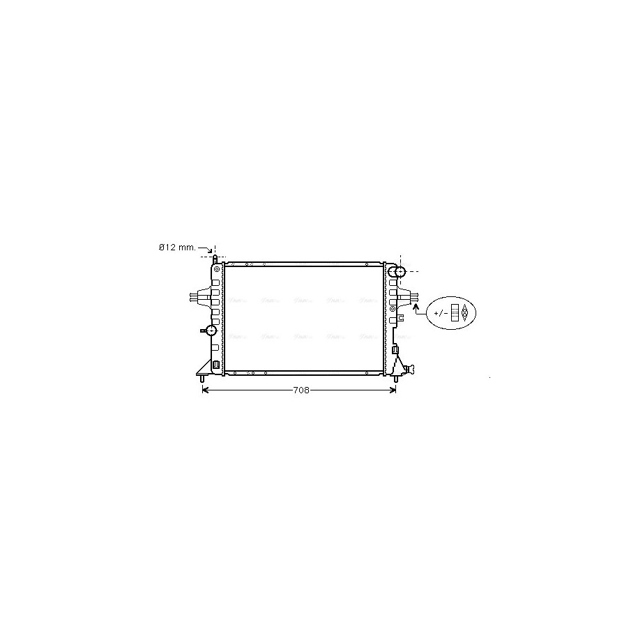 Radiator - Engine Cooling - AVA OLA2293